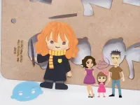 G1.287 Gabarito de Moldes em MDF Hermione 17cm  + Stencil de Expressão