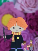 G1.288 Gabarito de Moldes em MDF Ron 17cm  + Stencil de Expressão - Foto 4