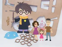 G1.290 Gabarito de Moldes em MDF Harry Potter 23cm  + Stencil de Expressão