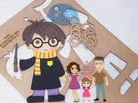 G1.290 Gabarito de Moldes em MDF Harry Potter 23cm  + Stencil de Expressão - Foto 2