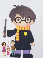 G1.290 Gabarito de Moldes em MDF Harry Potter 23cm  + Stencil de Expressão - Foto 3
