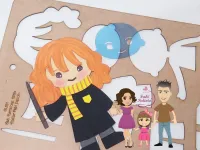 G1.291 Gabarito de Moldes em MDF Hermione 23cm  + Stencil de Expressão - Foto 2