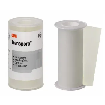 Fita Transpore 10x4,5cm Plástica Transparente Microperfurada - 3M