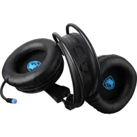 Headset Gamer Sades Locust Plus - Preto e Azul -  PS4/PC - Foto 5