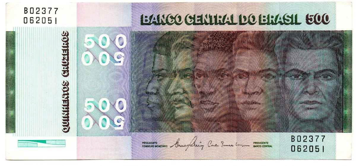 C152 - 500 Cruzeiros - Etnias / Raças - Data: 1980 - SOB/FE