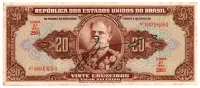 C083 - 20 Cruzeiros - 2° Estampa - Série 295 - Autografada / Assinada a Mão - Marechal Deodoro da Fonseca - Data: 1950 - MBC/SOB