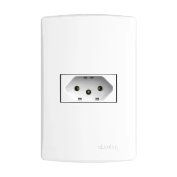 Alumbra Conjunto 1 Tomada com espelho placa  4x2