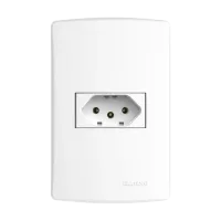 Alumbra Conjunto 1 Tomada com espelho placa  4x2