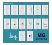 Margirius Conjunto 1 Interruptor simples com espelho placa 4x2 - Foto 2