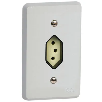 Radial Conjunto 1 Tomada com espelho placa  4x2 cinza