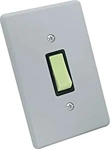 Radial Conjunto 1 Interruptor simples com espelho placa 4x2 cinza