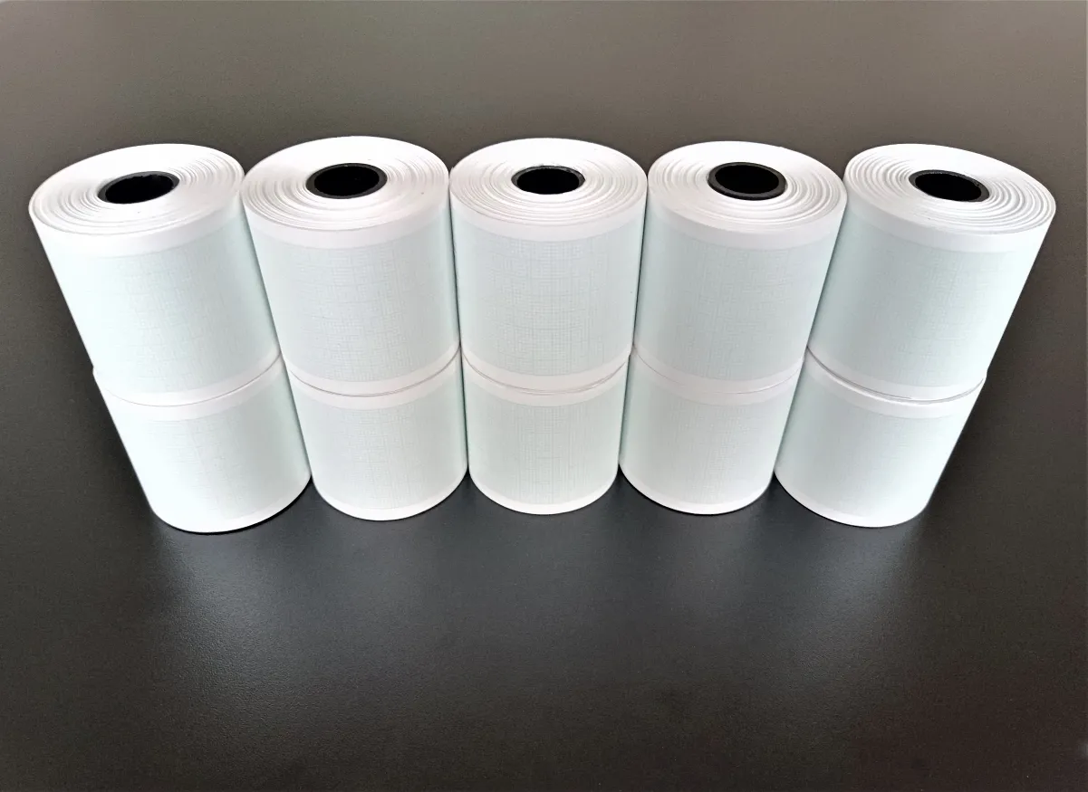 PAPEL TERMOSENSÍVEL P/ ECG TITB 55mm x 30m - PACOTE COM 10 ROLOS Imagem