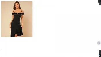 Vestido ombro frio bainha com babado