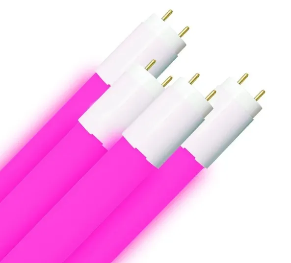 Lampada Tubular Led 18W 120cm T8 Bivolt Rosa Imagem