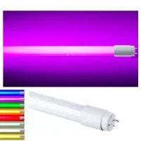 Lampada Tubular Led 18W 120cm T8 Bivolt Rosa - Foto 4