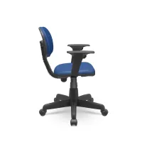 Cadeira Secretária Plus Slim Base Giratória com Braços Reguláveis - Foto 2