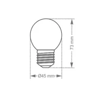Lampada Bolinha Leitosa 15w - Foto 8