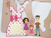 G1.293 Gabarito de Moldes em MDF Vestido Doce - Porta Recado - Foto 2