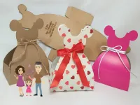 G1.294 Gabarito de Moldes em MDF Embalagem Vestido Doce