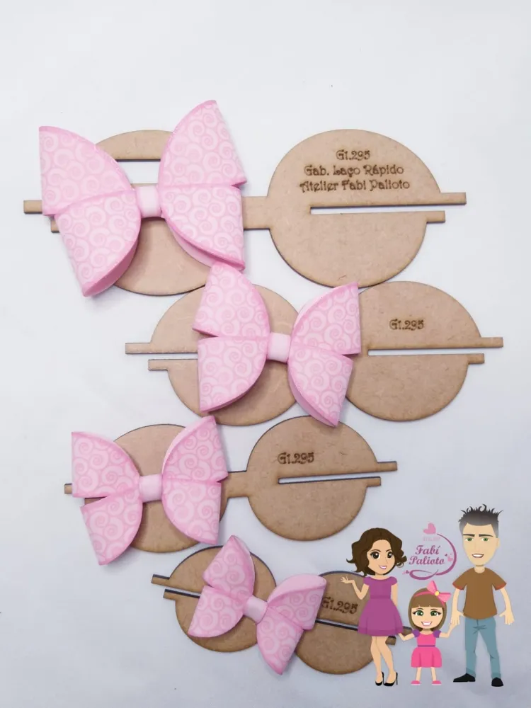 G1.295 Gabarito de Moldes em MDF Laço Rápido Imagem