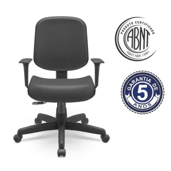 Cadeira Operativa Plus Diretor Mecanismo Relax com Base Giratória e Braços Reguláveis