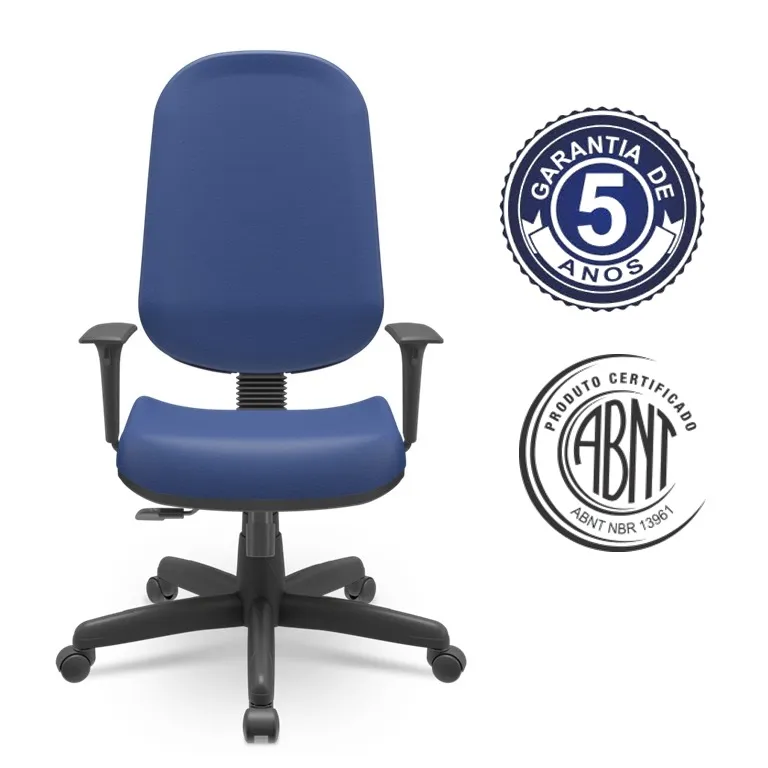 Presidente Operativa Plus Mecanismo Relax Base Giratória com Braços Reguláveis