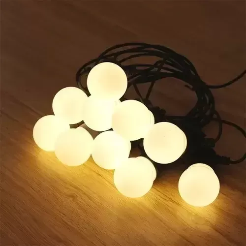 Varal De Luzes Festao com emenda 5 Metros com 10 Lampadas Led blindado aprova dagua