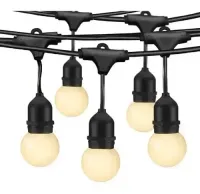 Varal De Luzes Festao com emenda 5 Metros com 10 Lampadas Led blindado aprova dagua - Foto 5