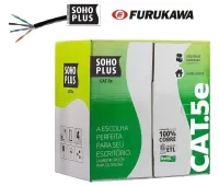Soho Furukawa Cabos De Rede Cat5 4 Pares - Cabo de Internet RJ45 PC Rolo 305 metros Caixa  - Foto 3