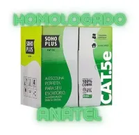 Soho Furukawa Cabos De Rede Cat5 4 Pares - Cabo de Internet RJ45 PC Rolo 305 metros Caixa  - Foto 4