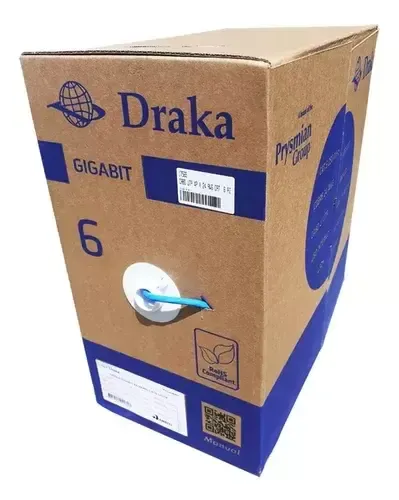 Prysmian Drake Cabos De Rede Cat6 4 Pares - Cabo de Internet RJ45 PC Rolo 305 metros Caixa  Imagem