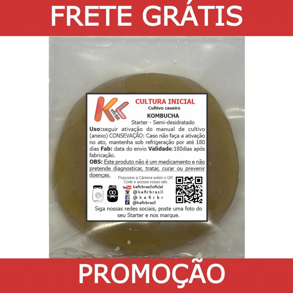 KOMBUCHÁ MUSHROOM (Scoby inteiro - SEM LÍQUIDO) Imagem