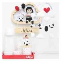 Kit Torcedor Futebol - Enfeite + Móbile + Kit Higiene