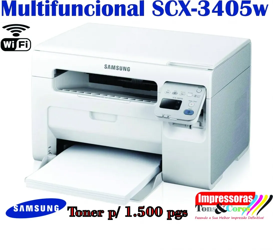 Impressoras tons e cores - Multifuncional laser SCX-3405W Samsung