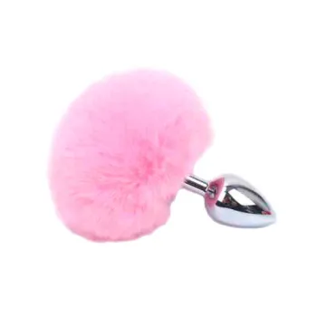 Plug Anal Metal 6cm x 2,5cm Rabo Pom Pom - BJ10048 - Foto 2
