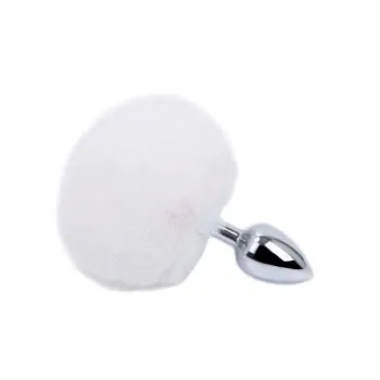 Plug Anal em Metal 6cm x 2,5cm Rabo Pom Pom – FT029 - Foto 2