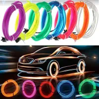 Fio Luz Neon Led Flexivel 5 Metros El Wire 12v - Foto 2