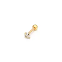 Micro Bell Aço Banho de Ouro com pedra C04  BNH16