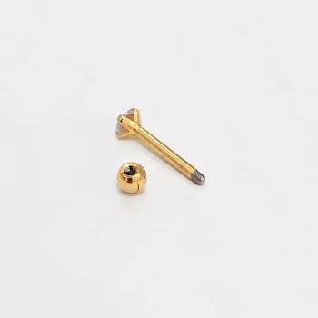 Micro Bell Aço Banho de Ouro com pedra C04  BNH20 - Foto 2