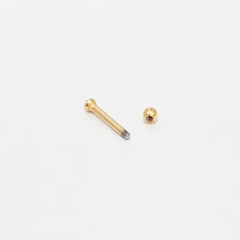 Micro Piercing Aço Banho de Ouro 1.2mm C61/C62 BNH06 - Foto 2