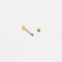 Micro Piercing Aço Banho de Ouro 1.2mm C61/C62 BNH06 - Foto 2