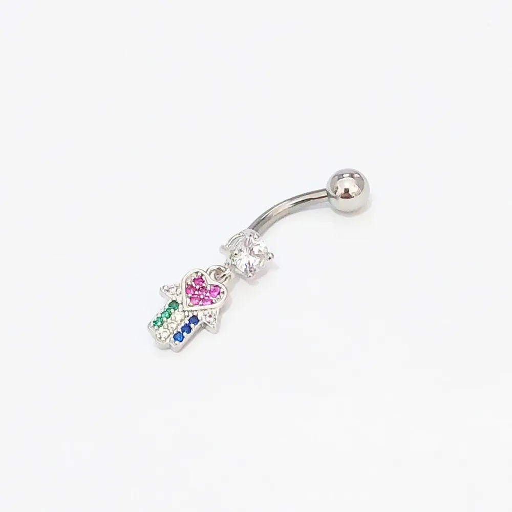 Banana Bell Aço Banho de Diamante - MHAMSÁ PING 021 - BNH07