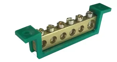 Steck Barramento Terra 6 Terminais 70mm Sbt6 verde