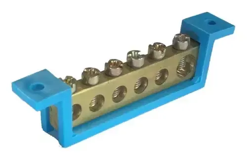 Steck Barramento Neutro 6 Terminais 70mm Sbn6 azul Imagem