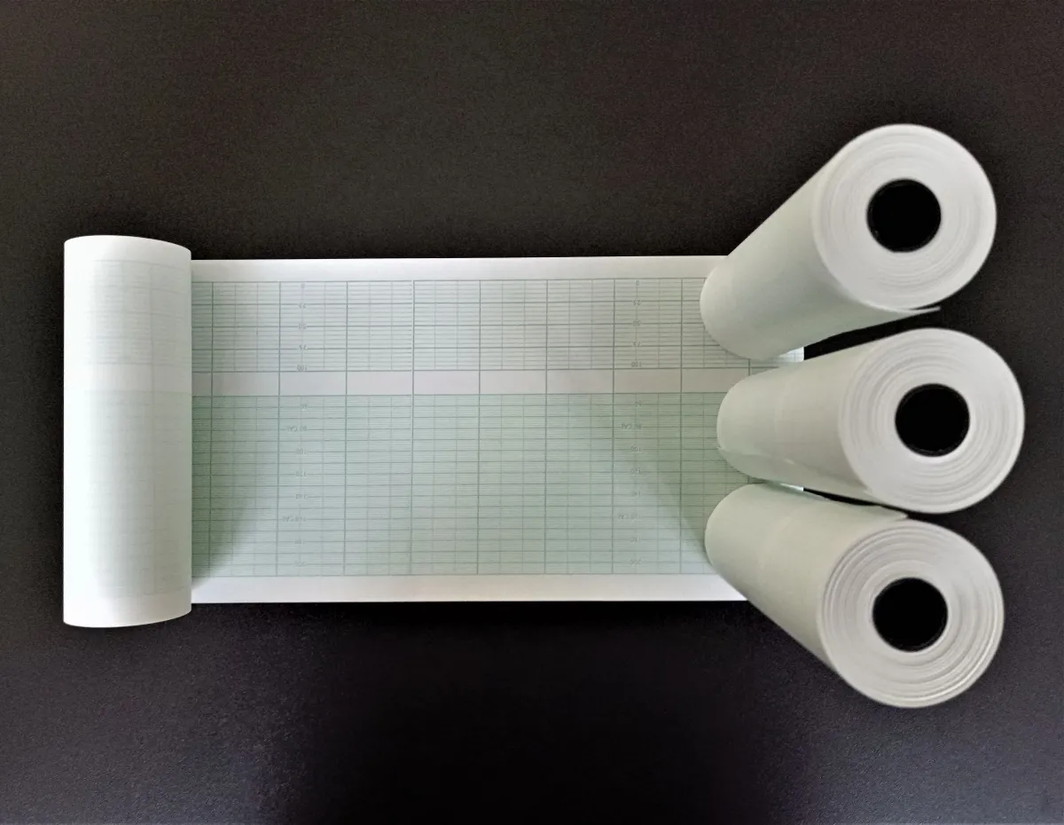 PAPEL TERMOSENSÍVEL P/ CARDIOTOCÓGRAFO 152mm x 25m - PACOTE COM 10 ROLOS