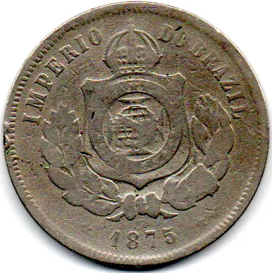 1875 - 200 Réis - Moeda Brasil Império