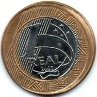 2007 - 1 Real - ERRO: Disco Descentralizado (Boné) - Moeda Brasil