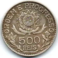 1913 - 500 Réis - Prata .900 - Aprox. 5g - 22mm - Moeda Brasil - Foto 2