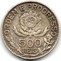 1913 - 500 Réis - Prata .900 - Aprox. 5g - 22mm - Moeda Brasil - Foto 2