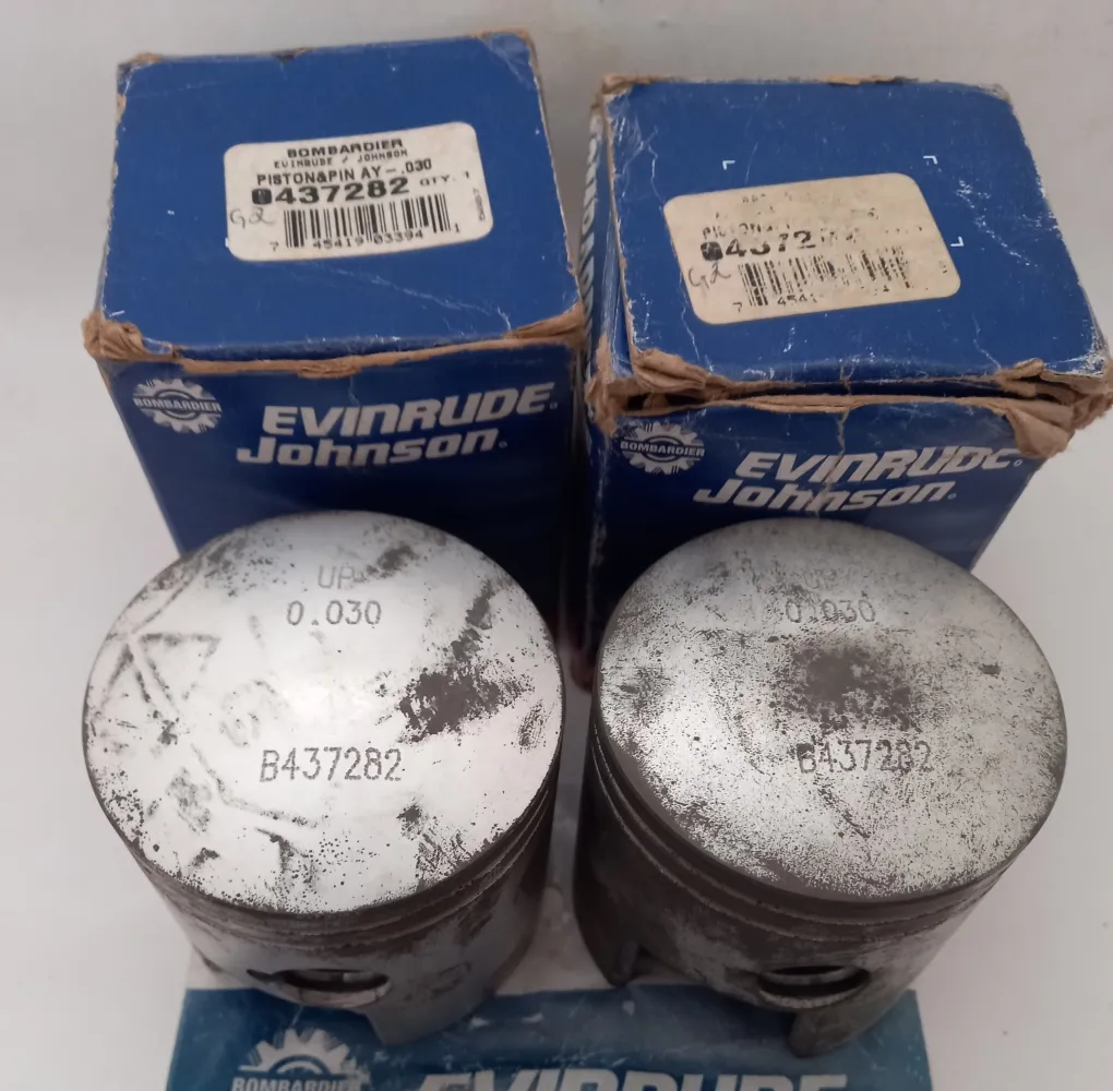 Pistão Motor de Popa Johnson Evinrude 35hp 3 Cilindros Sobre Medida .030" Original OEM 437282 Kit c/3)